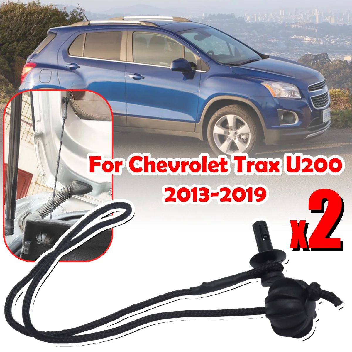 

For Chevrolet Trax U200 2013-2019 Boot Trunk Parcel Shelf Tray Strap String Clips 95129884 Rear Shelf Bracket Clips Accessories
