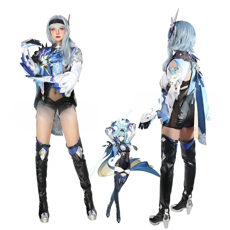 

In Stock Eula Cosplay Costume Genshin Impact Lawrence Euruaroorensu Эола Eola Full Set Game Party Halloween