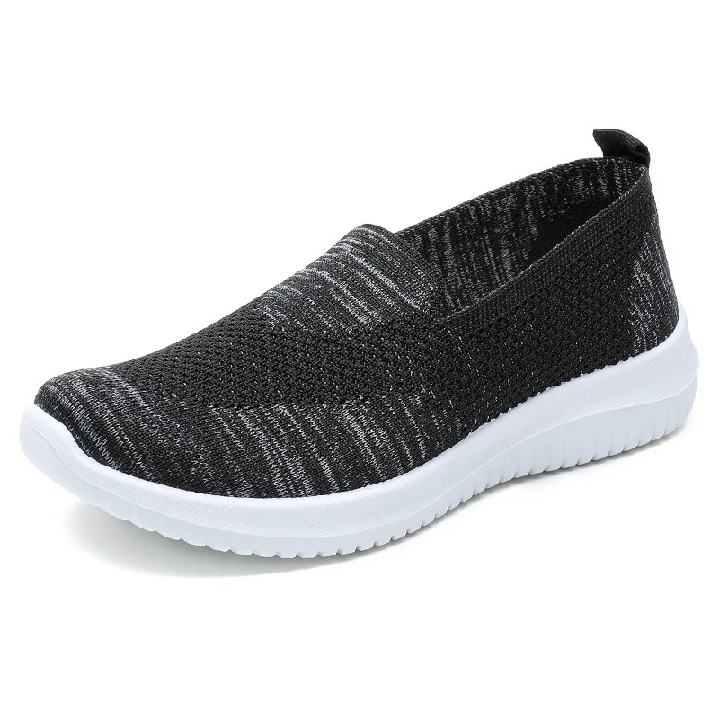 fashion Women's Shoes Summer Breathable Low Heel Walking Flat bottom Women's Casual Knitted Ladies Shoe Free Shippiing Shoes