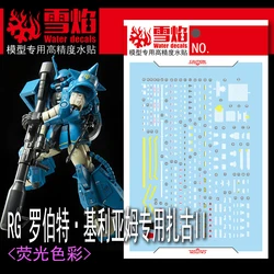 Model Decals Water Slide Decals Tool For 1/144 RG Robert Gilliam's Zaku II Sticker Models Toys Accessories