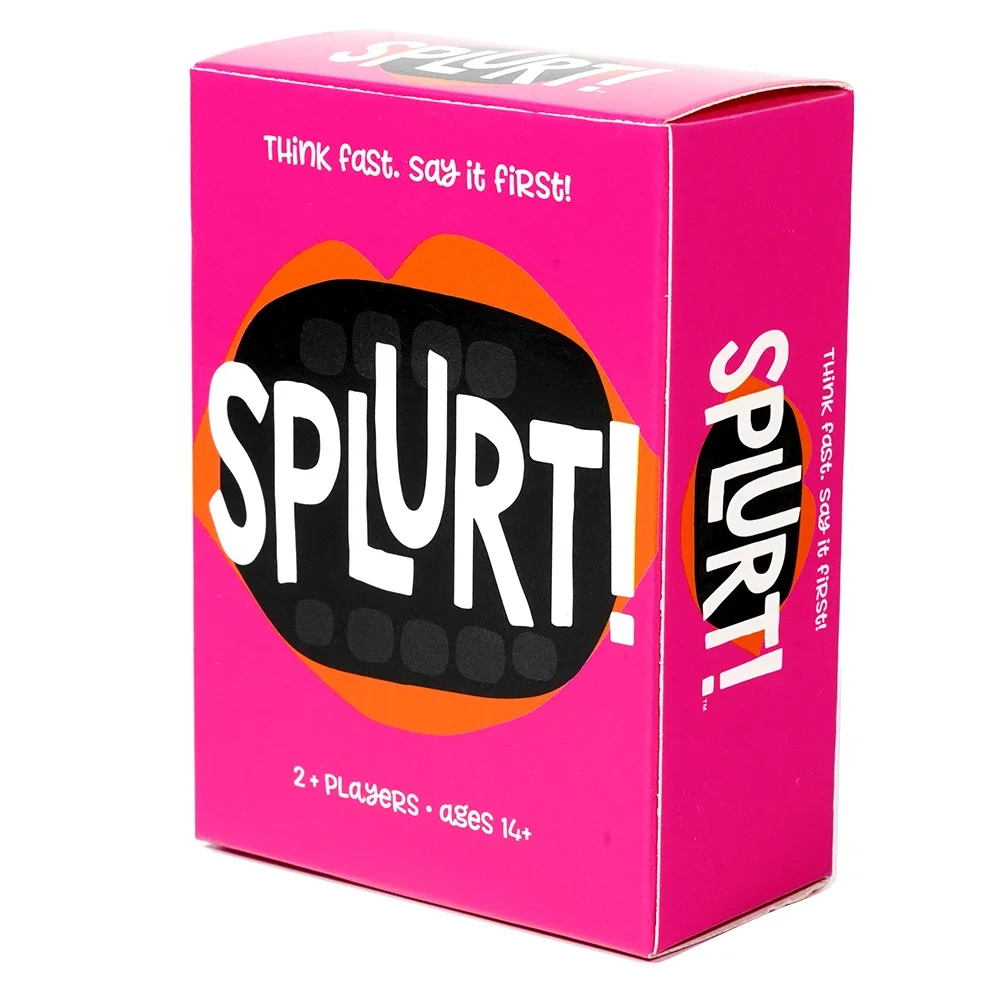 Newest Splurt Portable Party Card Game Think Fast. Say it First Board Games Family Party Leisure Cards Gift