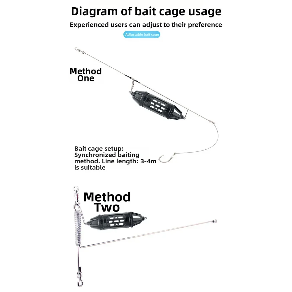 

Professional Fishing Feeder Cage For For Hairy Shrimp And Krill Baiting With Adjustable Bait Release Mechanism