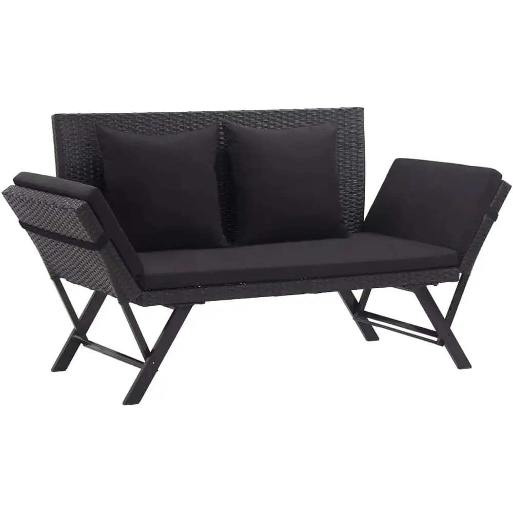 vidaXL Patio Bench with Cushions 69.3