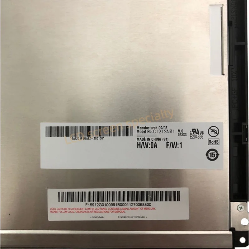 Tela LCD para 12,1 polegadas G121SN01 V.0 G121SN01 V1 G121SN01 V3