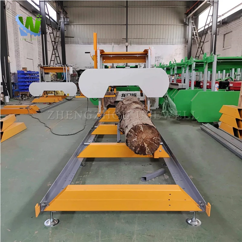 Woodworking Panel Sliding Mill Sawmill Horizontal Band Lumber Gantry Saw Round Cutting Sawing Hine For Wood Working