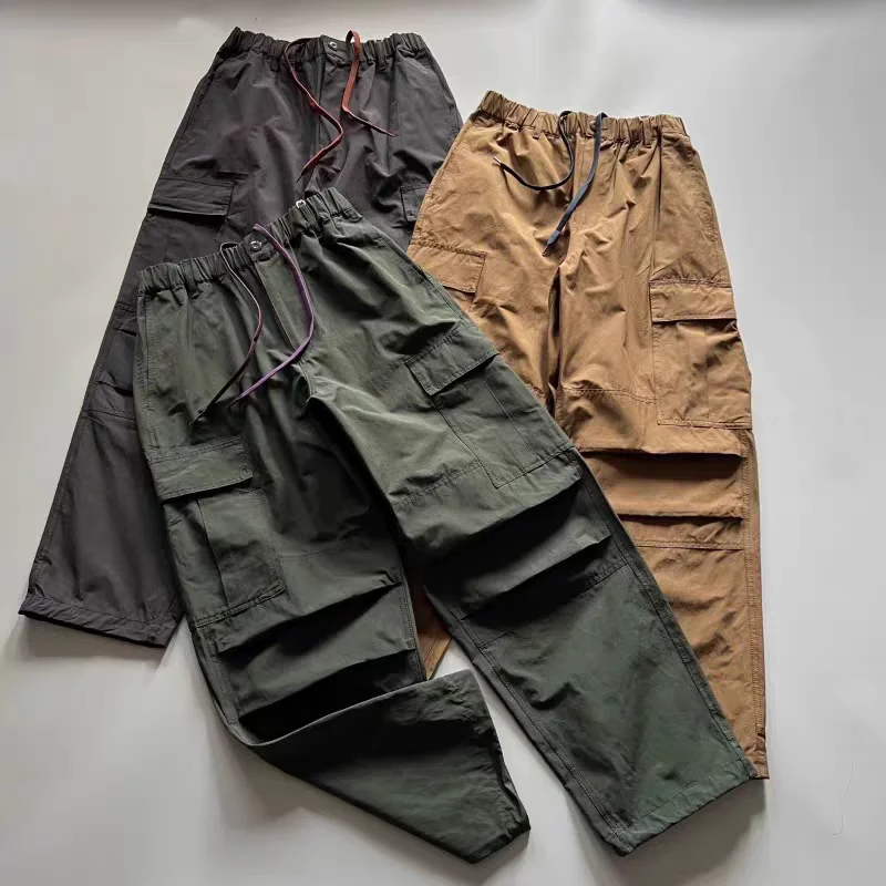 

Мужские повседневные брюки 3D Tailoring Mountain Series, цветные, свободного кроя, с завязками, удлиненные, весна