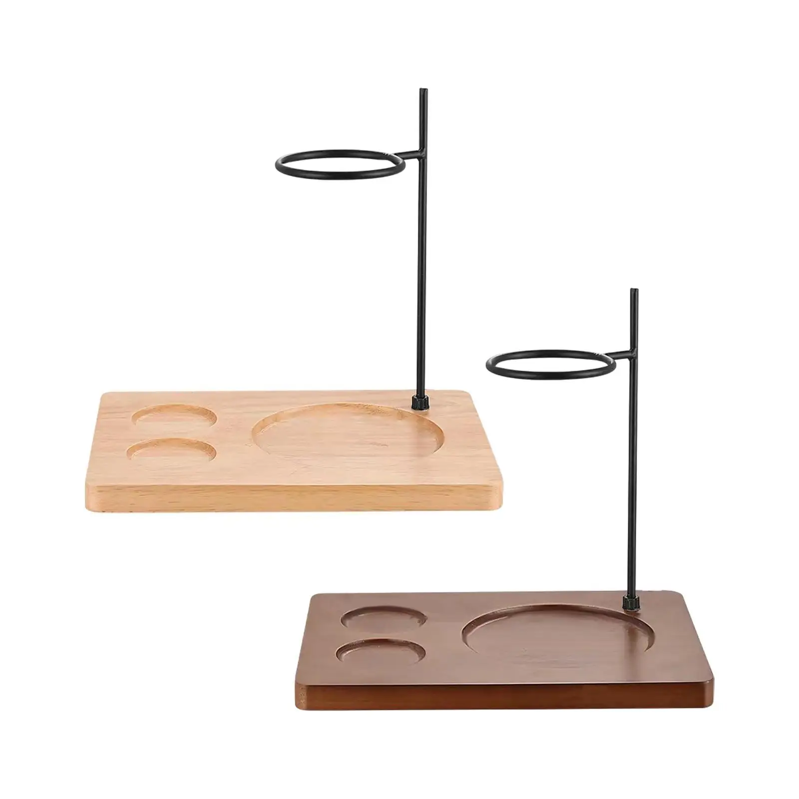 Kaffee-Tropfständer, Übergießstation, multifunktionales Dekor, wiederverwendbar, mit Holzsockel für Café, Restaurant, Küche, Einweihungsgeschenk