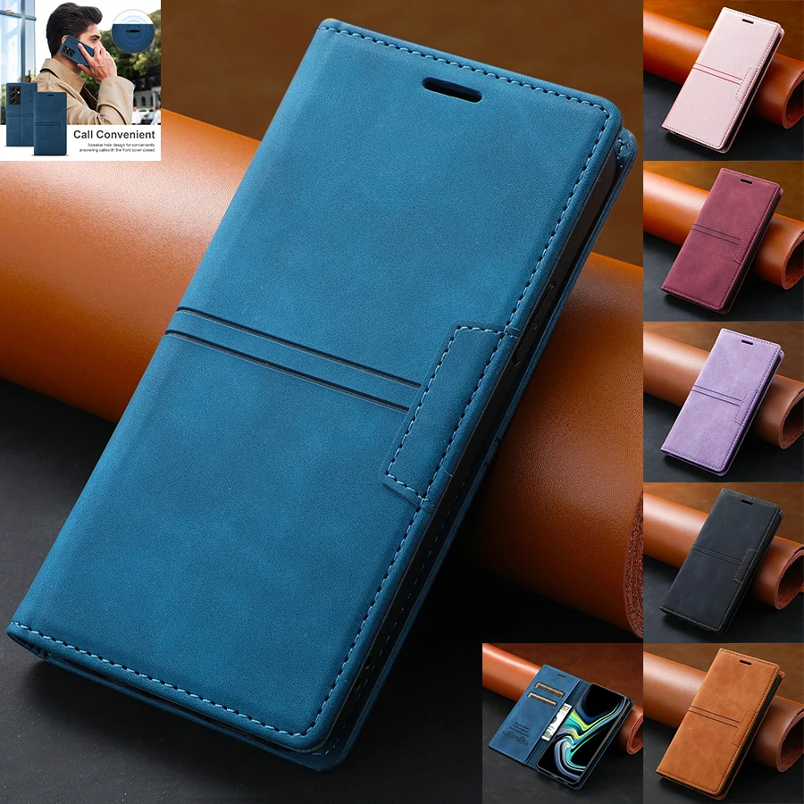 Wallet Anti-fall Leather Case For Samsung Galaxy S22 S21 S20 Plus Ultra FE S10E S10 Lite S10 S9 S8 Plus S7 Note 20 Ultra 10 Lite