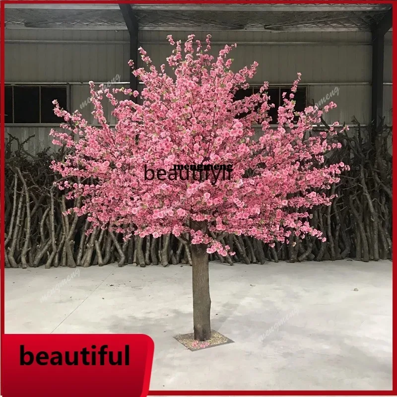 Emulational Peach Tree Plum Tree Large Fake Trees ew Year Wishing Tree Decoration  DD