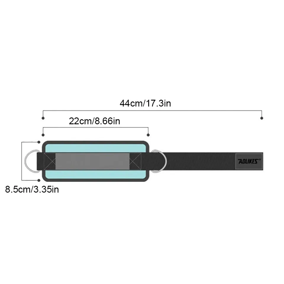 AOLIKES Adjustable D-Ring Ankle Straps for Cable Machines-Comfortable Ankle Cuffs for Glute&Leg Muscle Strength Training in Gym - Detail Angle #02