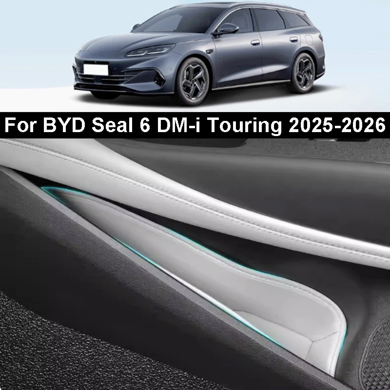 

For BYD Seal 6 DM-i Touring 2025-2026 Car Door Slot Storage Pad Leather Storage Box Interior Waterproof Dirt-proof Accessories