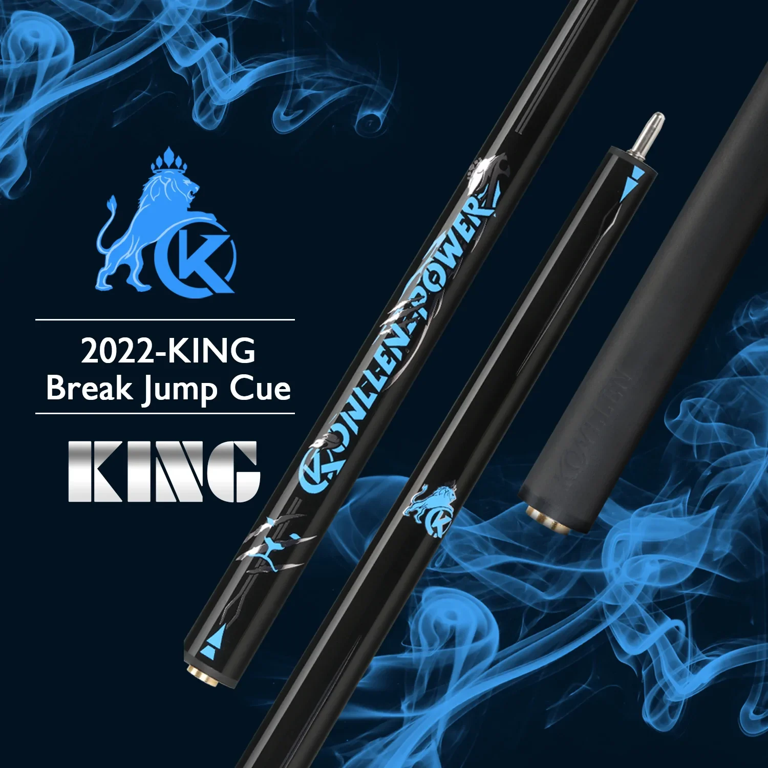 2023 New KONLLEN KING Billiards Break&Jump Cue Carbon Fiber 12.9mm 3 Pieces Punch Jump Cue 13mm Uniloc Joint Billiard Cue