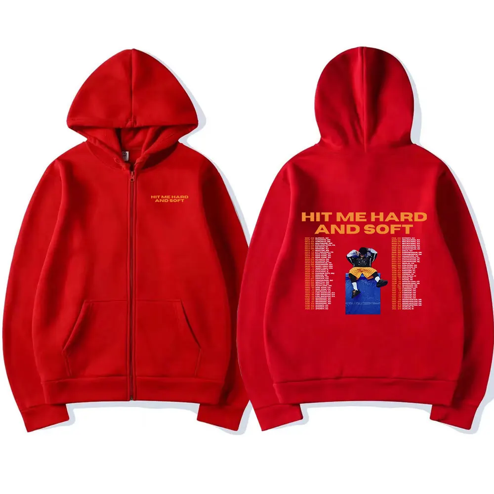 Hit Me Hard and Soft 2024 Tour Zipper Hoodies Men Women Clothing Pullovers Fashion Hip Hop Zip Up Sweatshirts Jackets Fans Gift