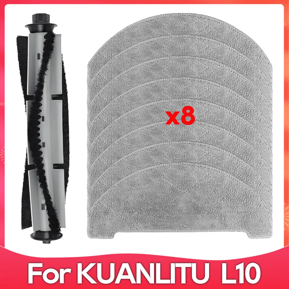 Compatible For KUANLITU L10 Roller Main Brush Mop Rag Robot Vacuum Cleaner Accessory Part