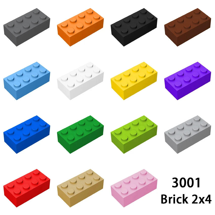 

Aquaryta 80/40/20pcs Bricks 2x4 DIY Building Blocks Educational Creative Size Compatible With logo Toys for Children 3001