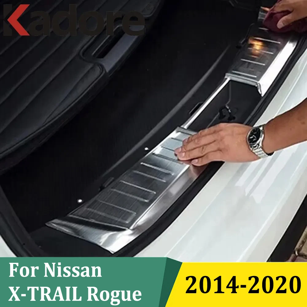 

For Nissan X-Trail Rogue 2014-2020 Stainless Steel Rear Trunk Bumper Protector Sill Scuff Plate Cover Trim Car Accessories