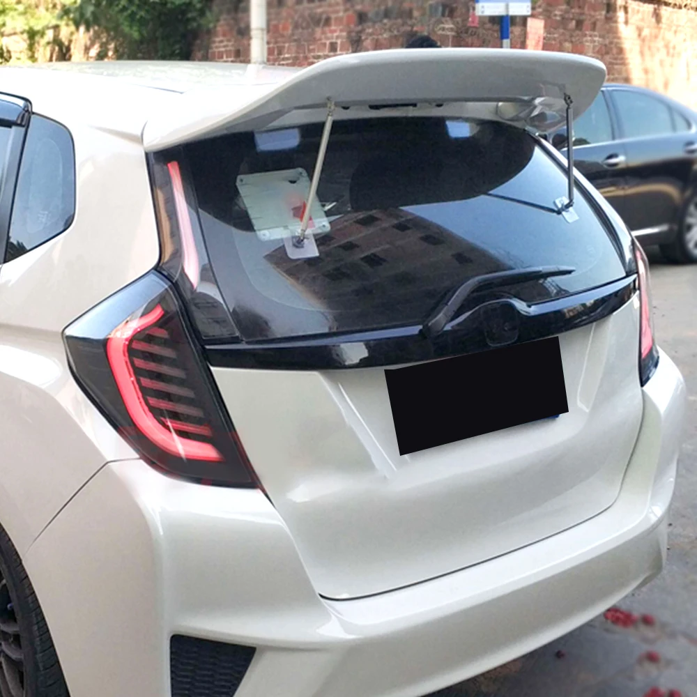 For Honda Fit Jazz GK5 Rear Roof Trunk Lid Car Spoiler Wings 2014 15 16 17 18 19 JDM Exterior Accessories Tuning ABS Parts