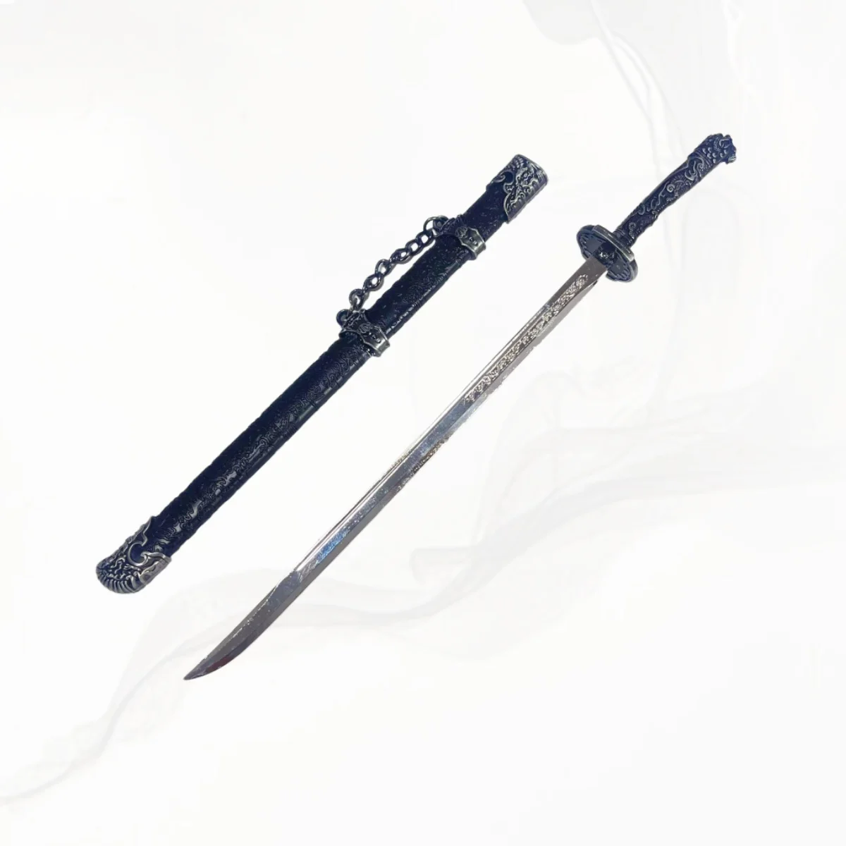 

8,6-дюймовый металлический меч катаны «Потерянная гробница», японская сабля катаны, оригинальная самурайская сабля, ниндзя, нож, аксессуары для косплея, реквизит, игрушка