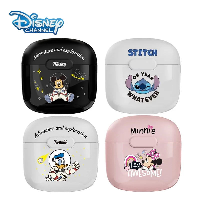 Disney C01 Wireless Earphones Bluetooth Long Endurance Noise Reduction Headphones HD Voice Call Cartoon Mickey Minnie Stitch