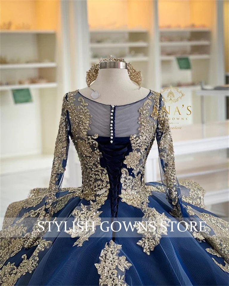 Princess Navy Blue Gold Lace Beaded Pearl Ball Gown Quinceanera Dresses Celebrity Party Prom Gowns Graduation Vestido Customized - AliExpress 320 Princess Navy Blue Gold Lace Beaded Pearl Ball Gown Quinceanera Dresses Celebrity Party Prom Gowns Graduation Vestido Customized - AliExpress 320