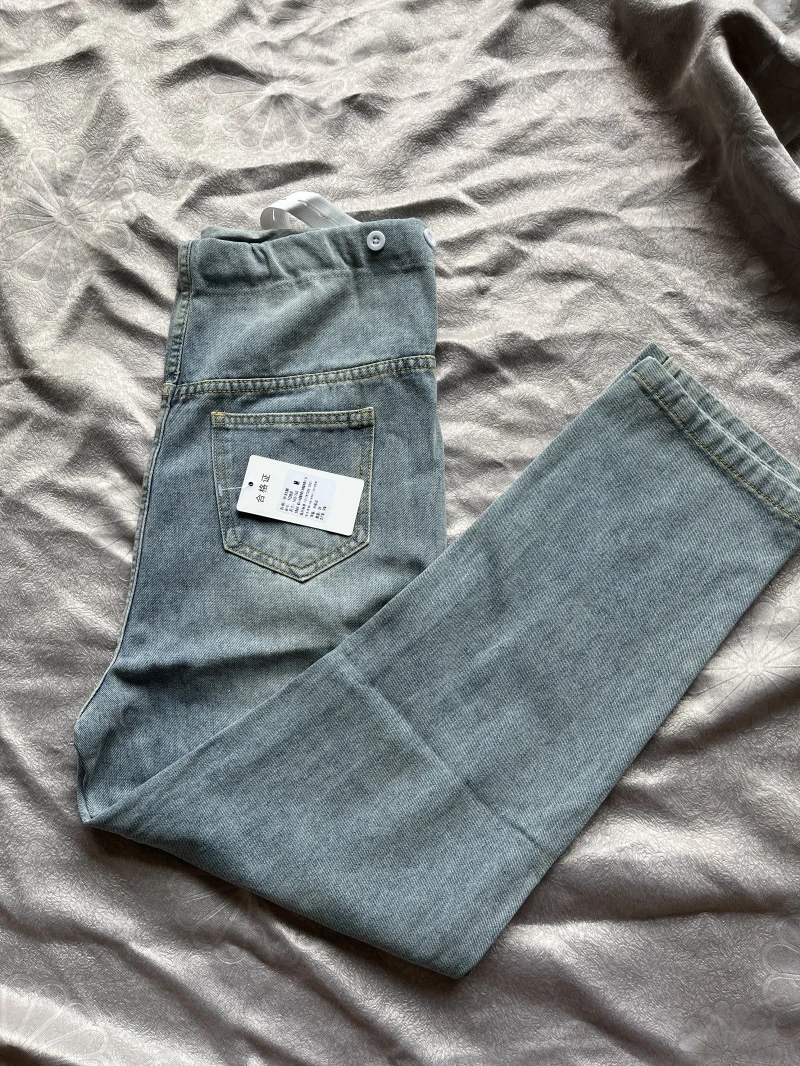 Pantalones vaqueros de maternidad de pierna ancha para mujeres embarazadas, Jeans rectos y sueltos, ropa de trabajo para el embarazo, temporada