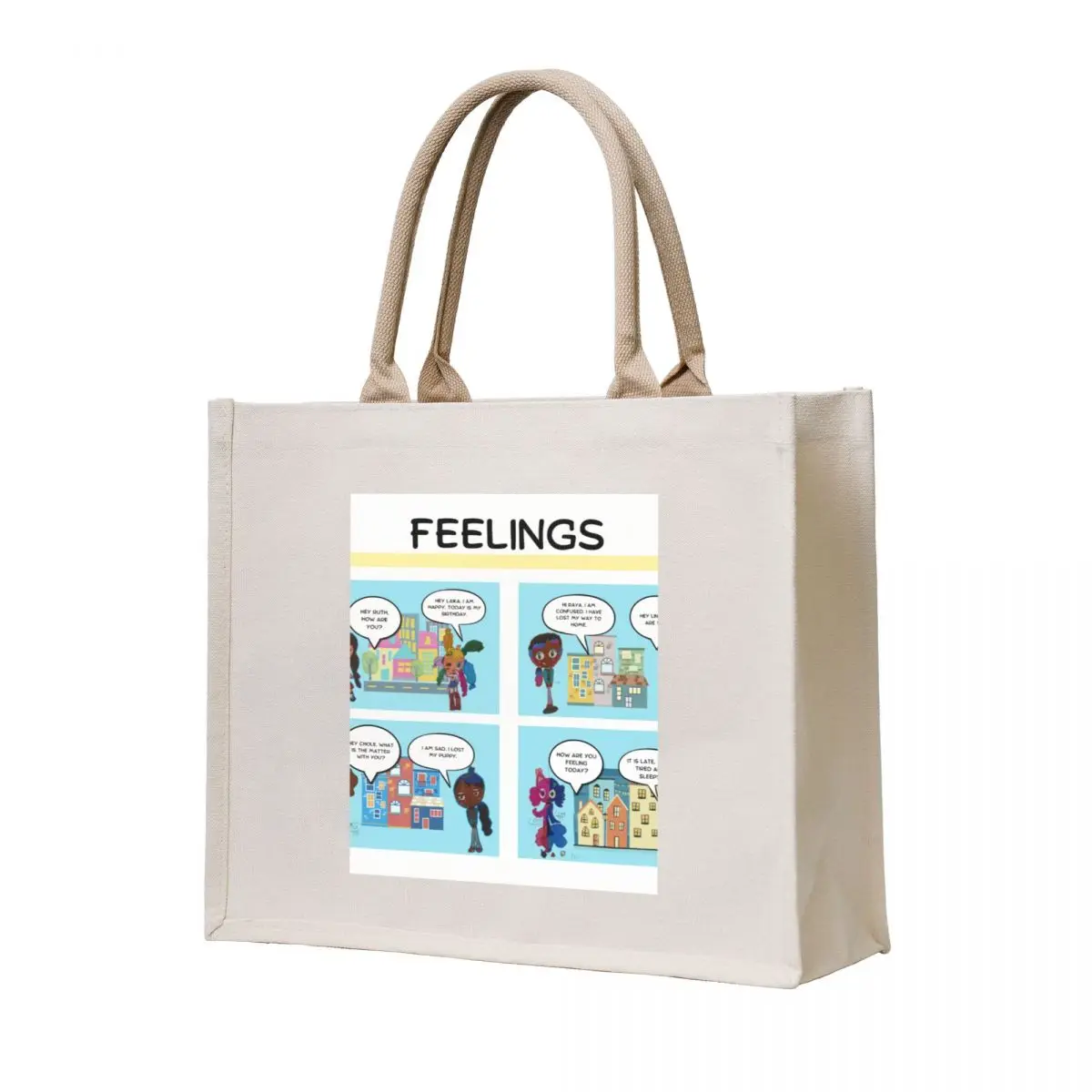 

Feelings Tote Bag large size bags tote bag men's Big bag women