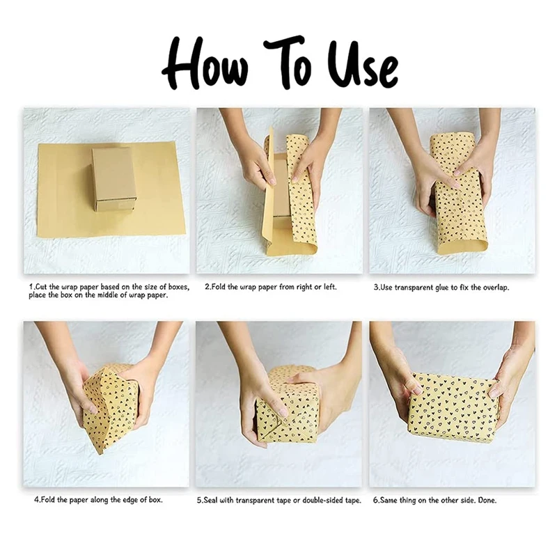 Kraft Wrapping Paper Set,12 Sheets Brown Gift Wrap Paper Multi Pattern Lattice Wave Dot Stripe For Holiday Wedding Wrap