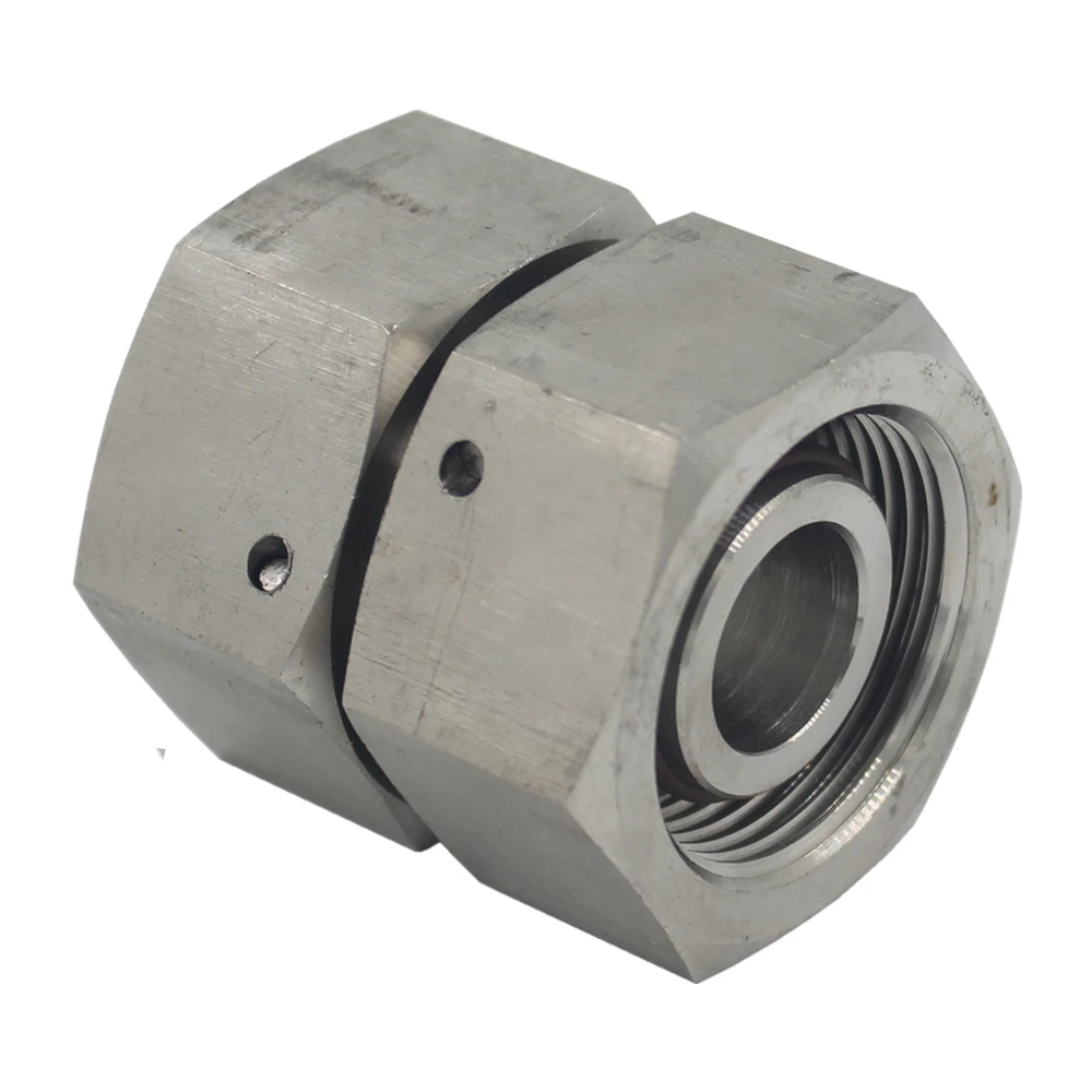 

Stainless Steel GZ-71 Two-end Live Nut Combination Straight-through Connector H Head 24-degree Cone German Standard DIN