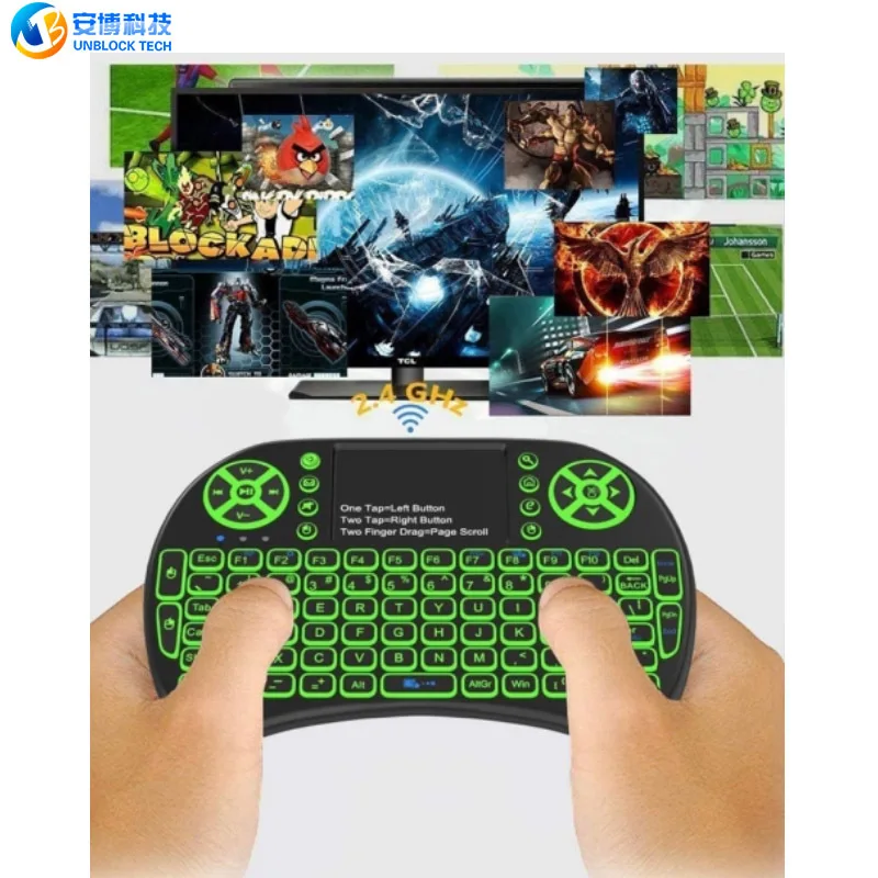 

Mini I8 2.4Ghz Backlit Wire Keyboard, Touch-Controlled Board Mouse, Suitable for Smart Android Power Box