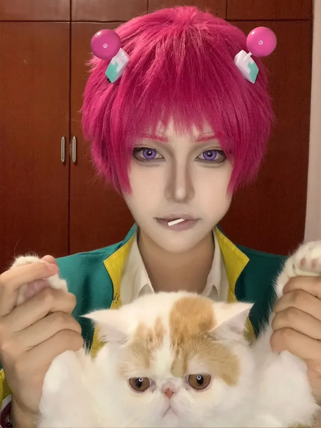Saiki Kusuo Kopfbedeckung, Haarnadeln, Haarspangen, Cosplay, Anime, The Disastrous Life of PSI, Saiki K. Kusuo, Cosplay-Requisiten, Zubehör – Detail 2