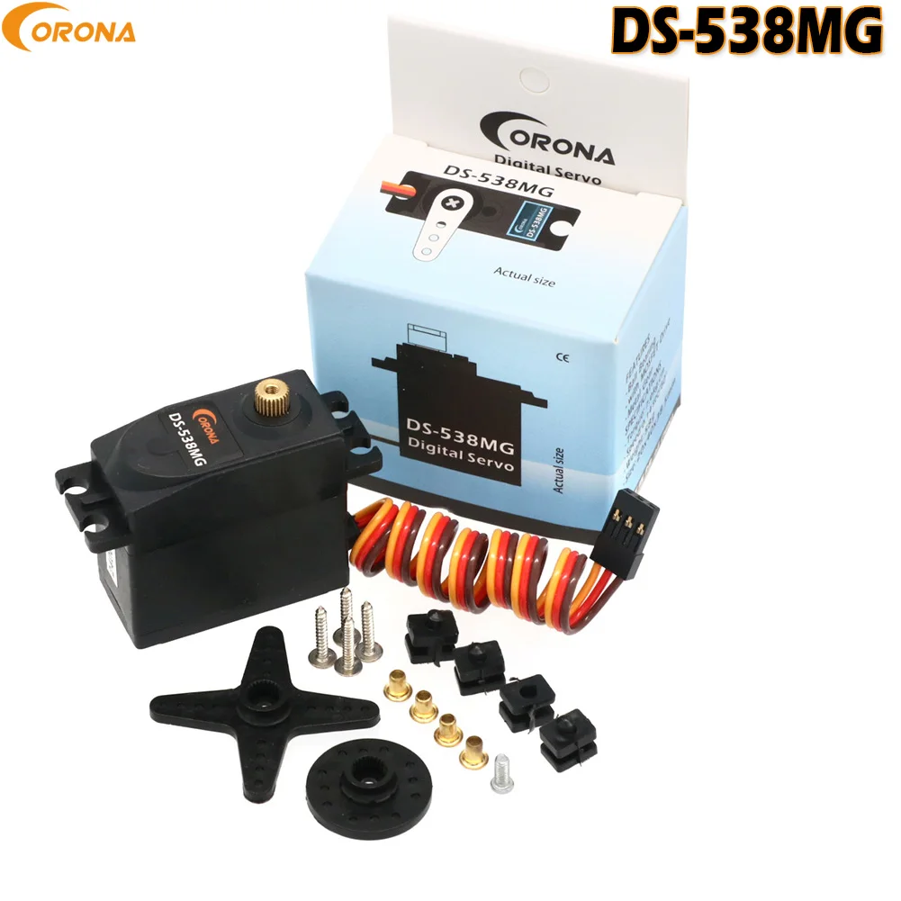 Corona DS538MG 58g 7.0kg.cm/0.14sec Cyfrowe serwo z metalową przekładnią do zdalnego sterowania samolotem helikopterem samochodowym model łodzi