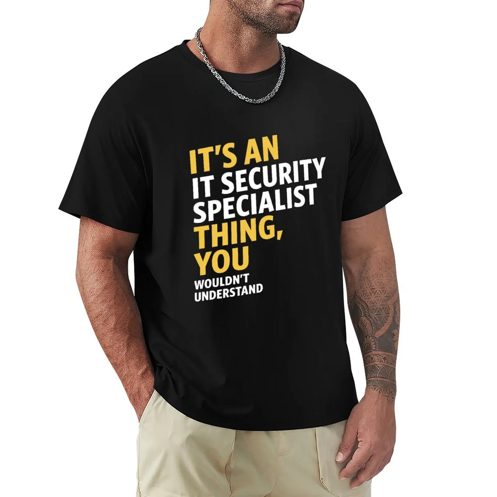 IT Security Specialist T-Shirt for a boy heavyweights oversized slim fit t shirts for men