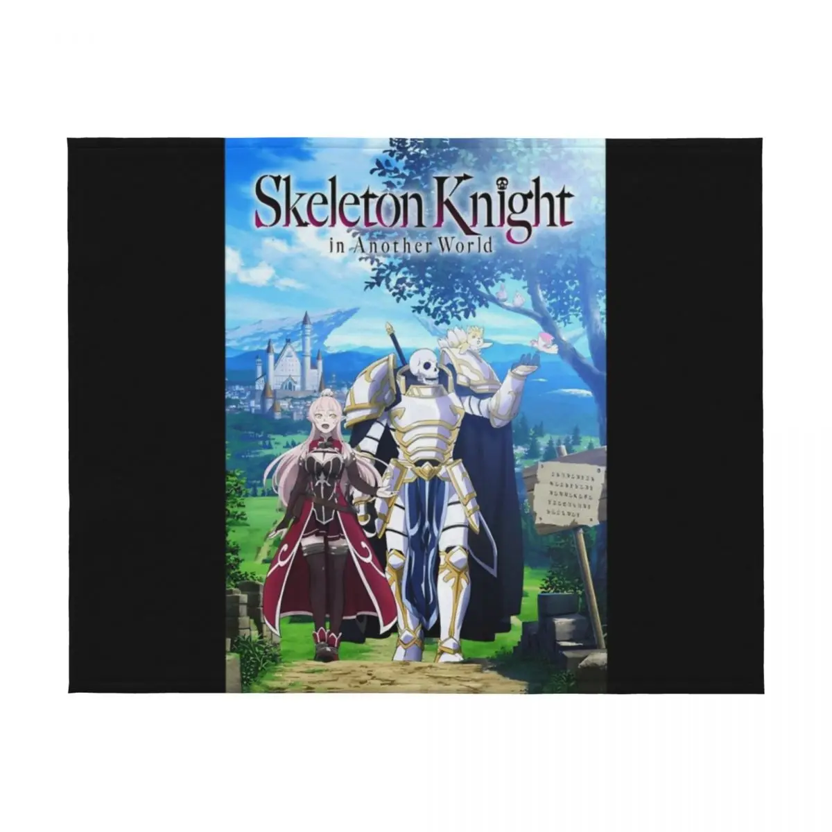 فارس الهيكل العظمي في عالم آخر. رمي بطانية سرير مزخرفة منقوشة حرارية للسفر بطانيات رمي كبيرة جدًا #2