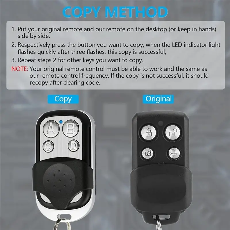 【جديد】 جهاز تحكم عن بعد لفتح باب المرآب ميجا هرتز، 433.92 ميجا هرتز، 2 حزمة، جهاز تحكم عن بعد عالمي 4 قنوات للحرفي ليفتماستر تشامبرلين #4