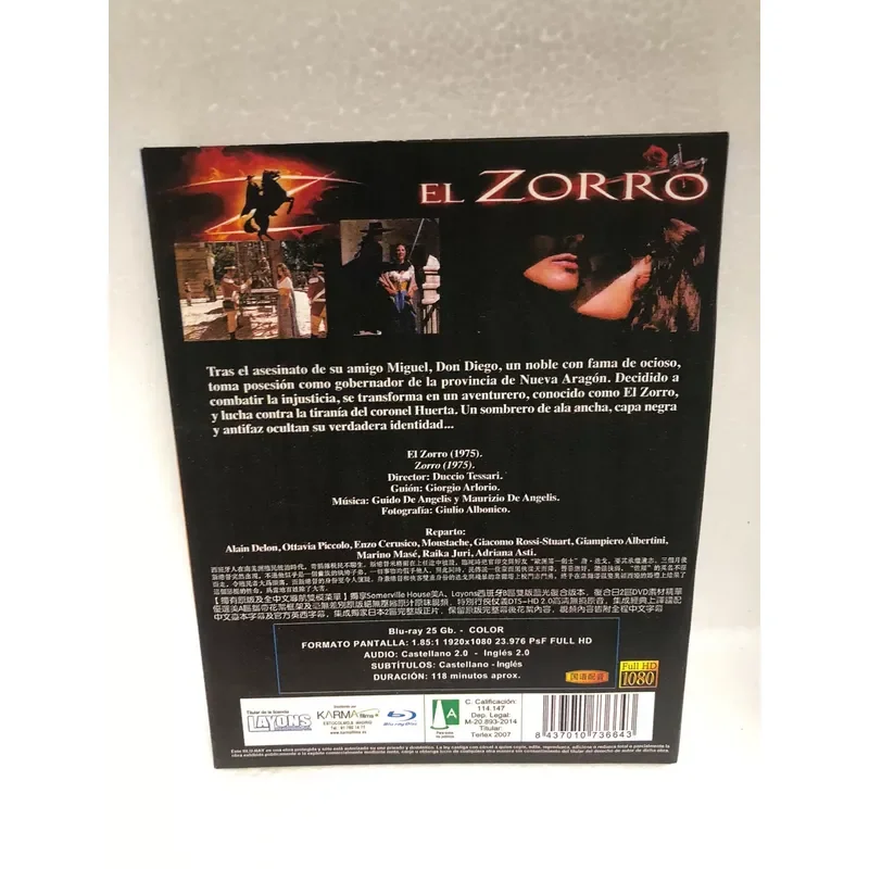 Blu-ray Disc Zorro Boxed Brand New Collector's Edition Unopened