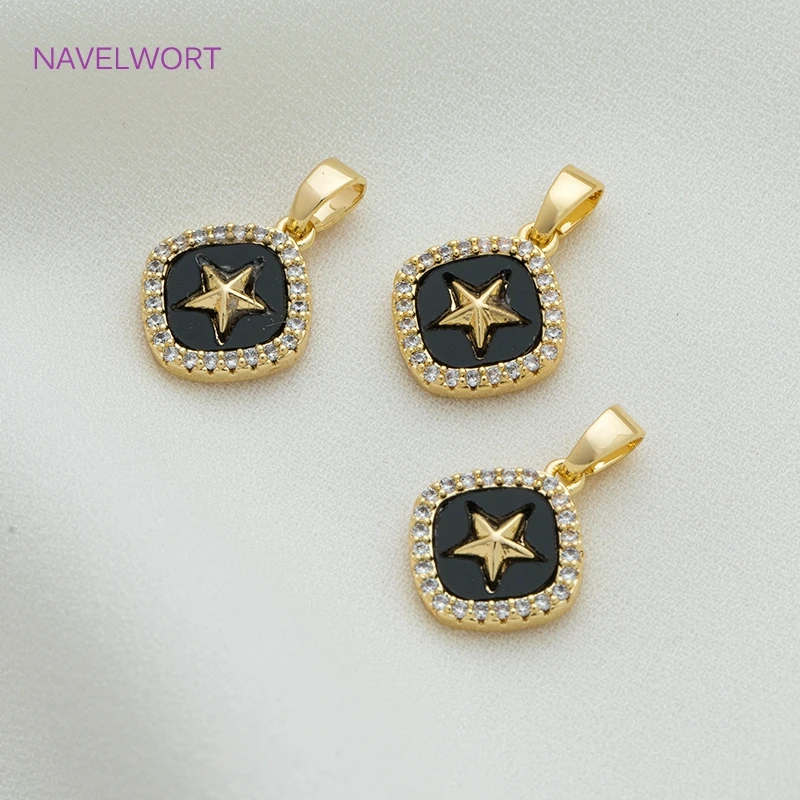 DIY Jewelry Making Findings Fashion Moon Star Black Pendants Accessories For Necklace Making