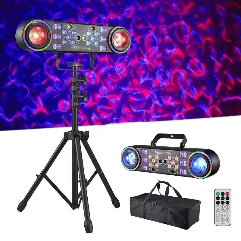 QSE LED Moving Head Light 7-in-1 Light Stand Dance Floor Stage Effect Light RGB DMX512 Control Mount