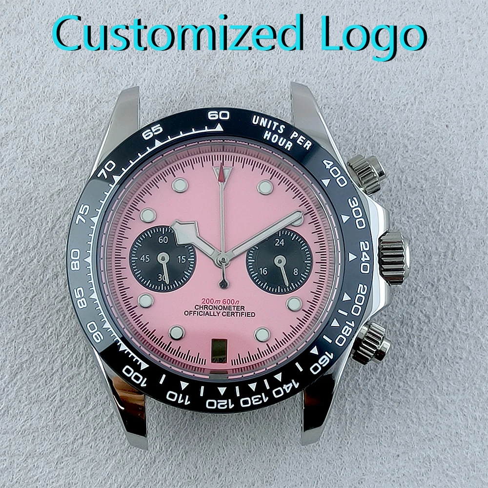VK64 case men's automatic watch stainless steel case custom logo dial suitable for VK64 movement watch accessories