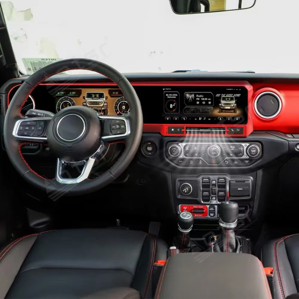

12.3" Android 13 CarPlay Car Radio For Jeep Wrangler 2019-2024 Touch Screen Multimedia Player GPS Navigation Car Accessories DSP