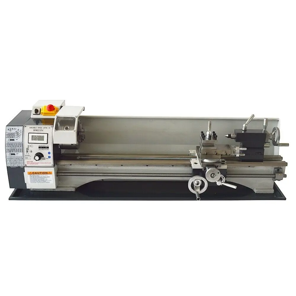 Benchtop Precision Mini Metal Lathe 1100W Single Phase Variable Speed 0-2500PRM For Turning, Drilling, And Threading