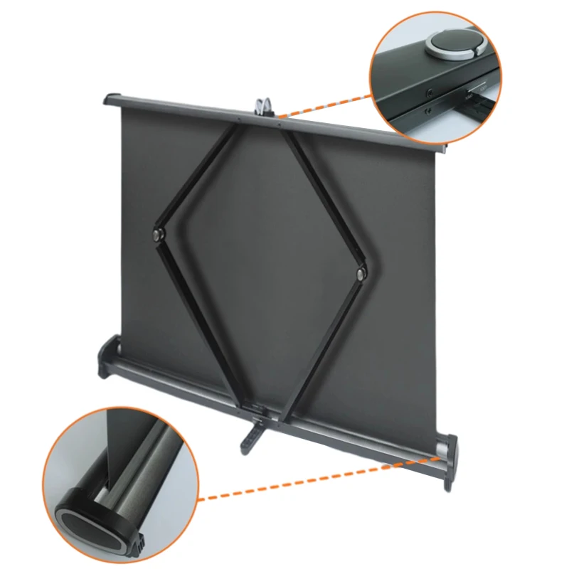 Profesjonalny ekran projekcyjny na biurko 50 cali w formacie 4:3 z torbą transportową, najlepszy do prezentacji biznesowej