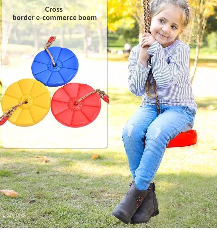 Columpio de árbol para niños, cuerda de escalada con plataformas, asiento de columpio de árbol de disco, columpios de interior al aire libre y