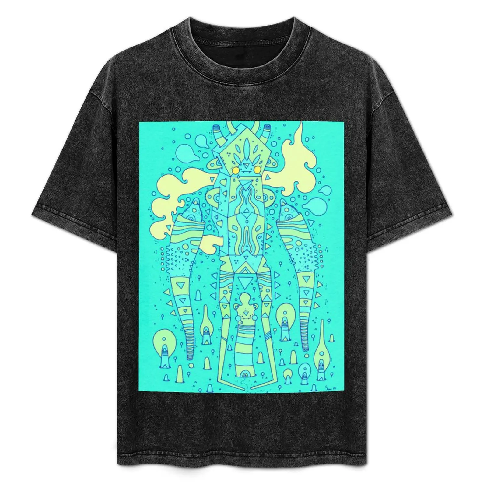 

b l u b r o T-Shirt Simple Line Art Print Tee