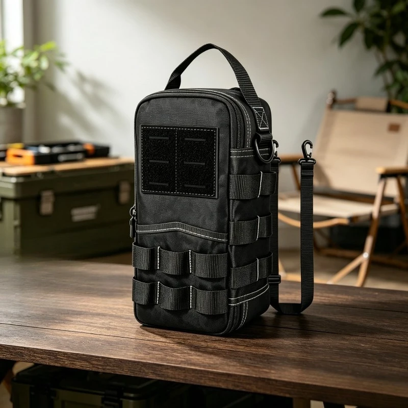 Outdoor Camping Storage Bag Hardware Ground Spikes Tool Bag Practical Storage Case With Shoulder Strap Suitable For EDC Motorc