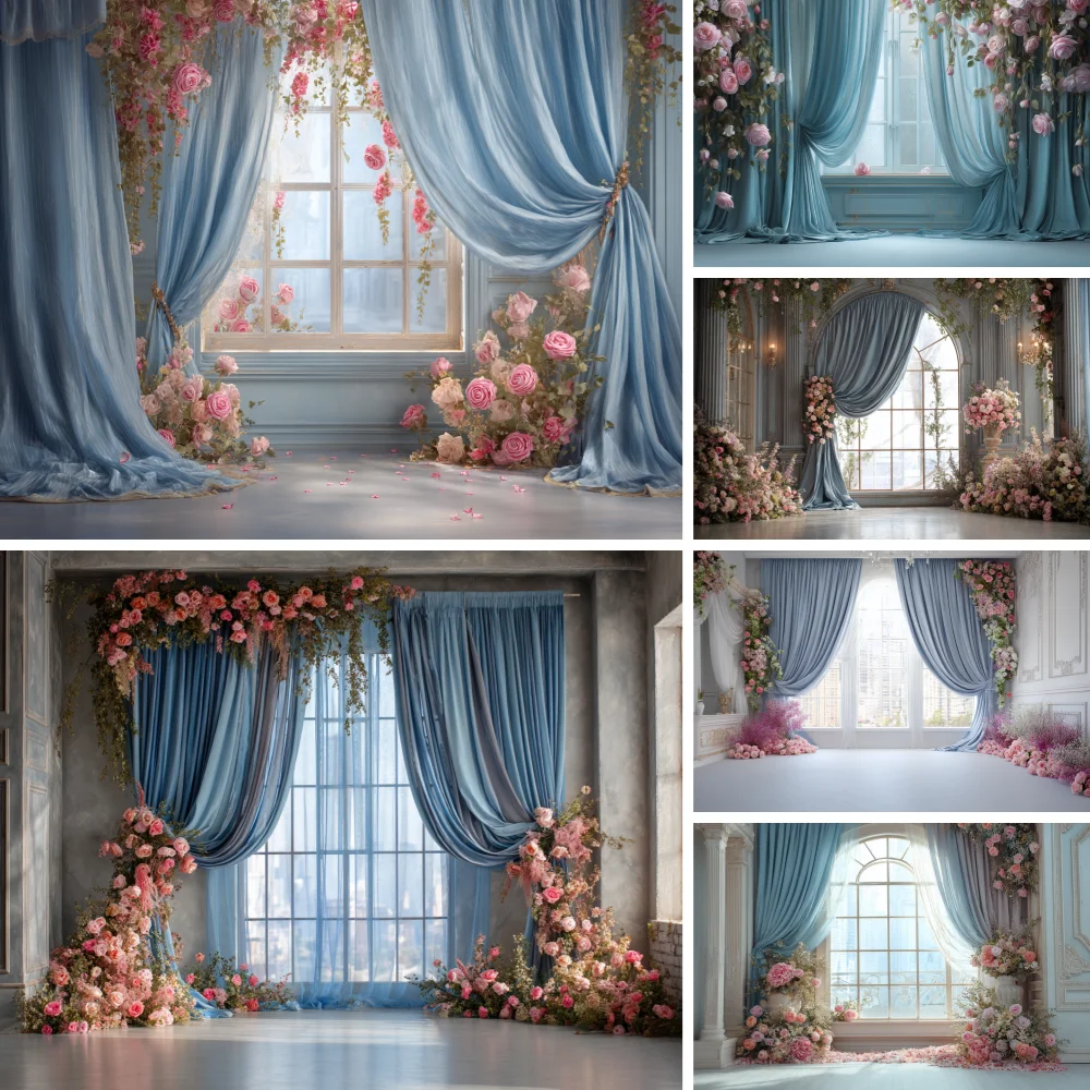 

Beautiful Arched Window Backdrops Kids Adult Photography Child Baby Photocall Plants Floral Garden Entrance Backgrounds