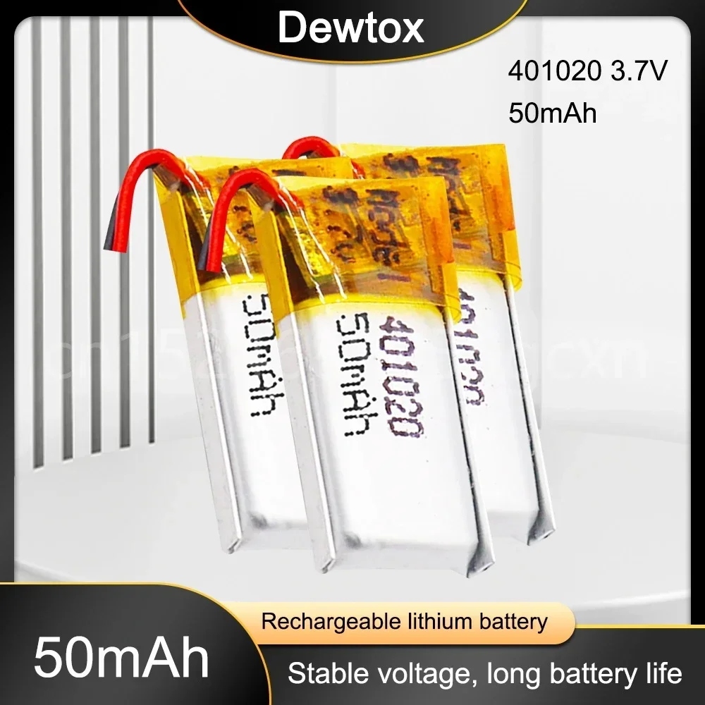 3,7 В 50 мАч 401020   Литий-полимерная литий-полимерная аккумуляторная батарея для игрушек, автомобилей, Bluetooth-динамик, Bluetooth-гарнитура, цифровая pr