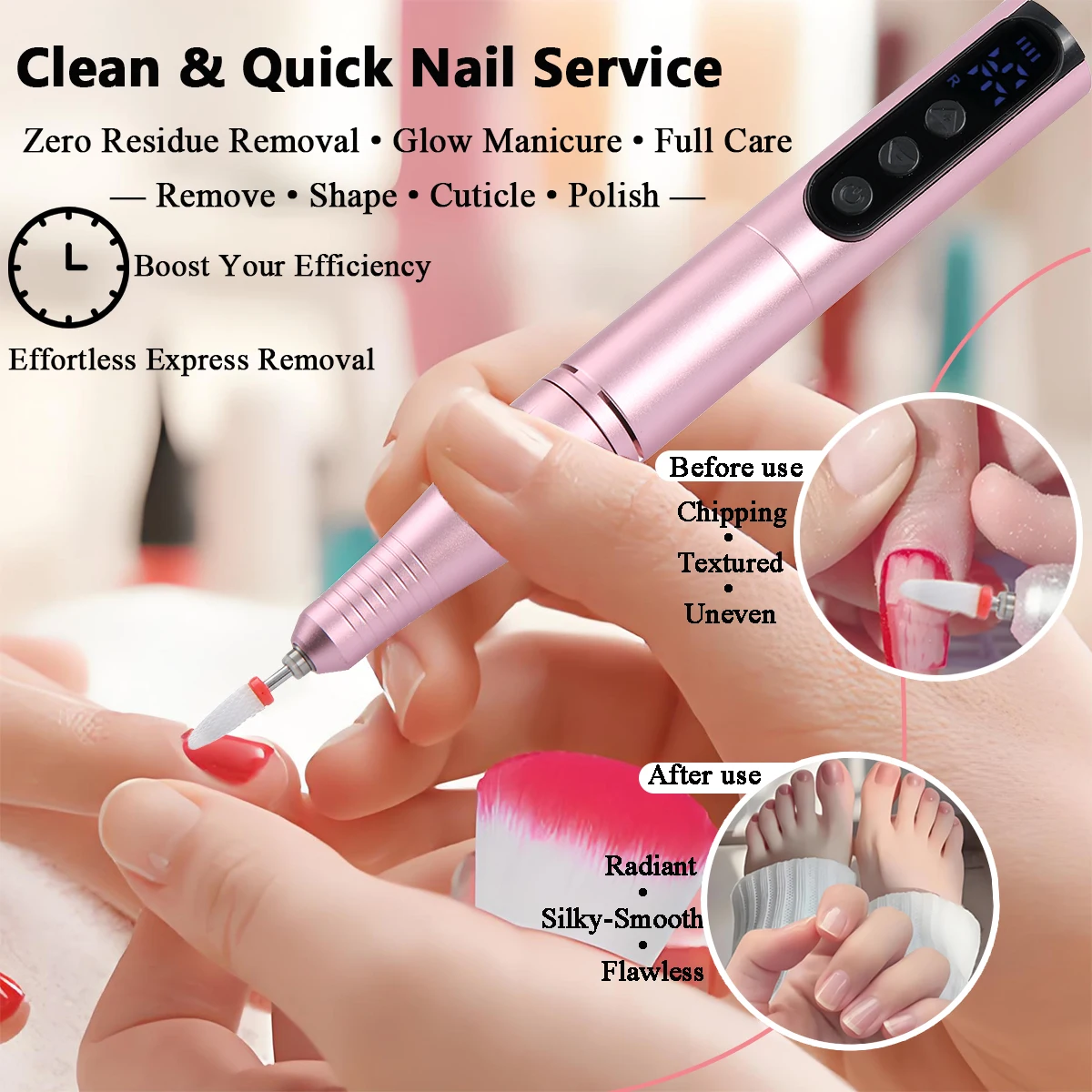 اللاسلكية 35000 دورة في الدقيقة مسمار الحفر القلم USB ملف الأظافر تلميع القلم قابلة للشحن مسمار آلة الحفر المحمولة مانيكير الحفر صالون أداة #2
