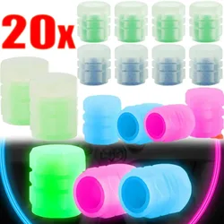 Luminous Valve Caps Fluorescent Night Car Tire Valve Caps Motorcycle Bike Glowing Decor Wheel Nozzles Tyre Cap Car Accessories