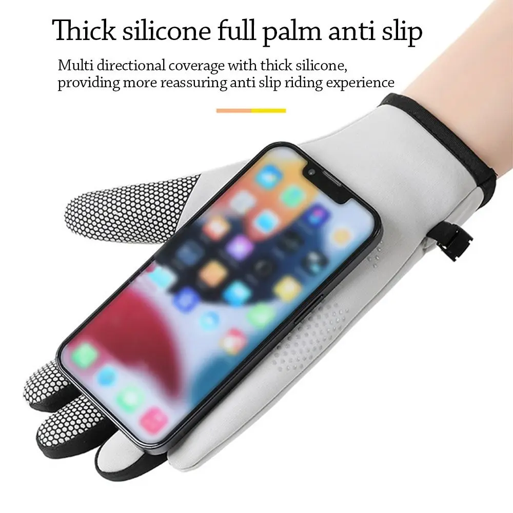 أزياء الشتاء الدافئ قفازات نونسليب بطانة الصوف قفازات ركوب الدراجات الرياضة للماء لمس القفاز في الهواء الطلق #2