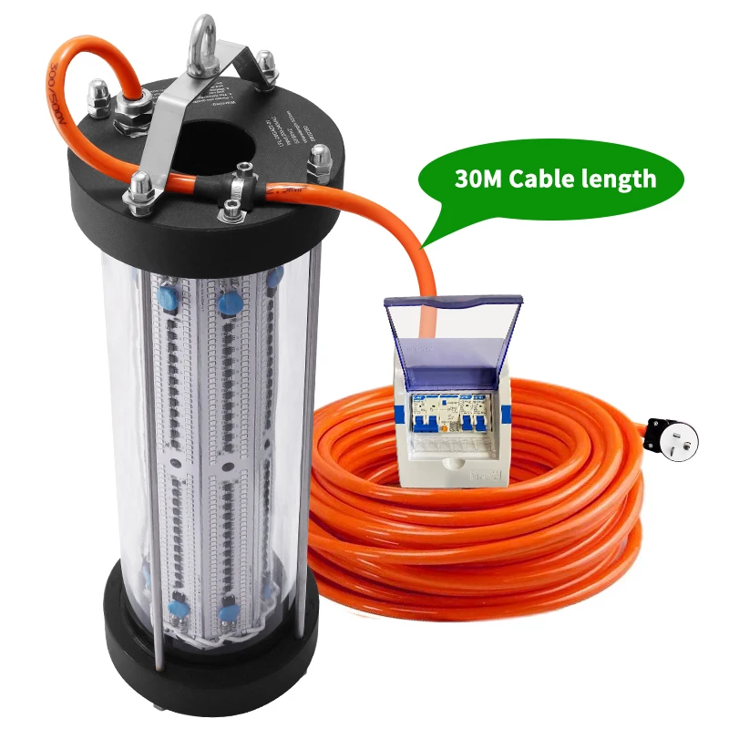 2000w Under Water Light for Fishing Customized CE ROHS Squid Deep Drop Led Fishing Light water fall fortin with light and fish